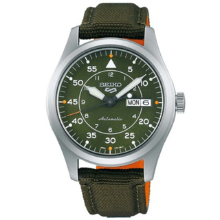 SEIKO 精工 5 Sports系列 軍綠尼龍 飛行機械腕錶(SRPH29K1) SK008