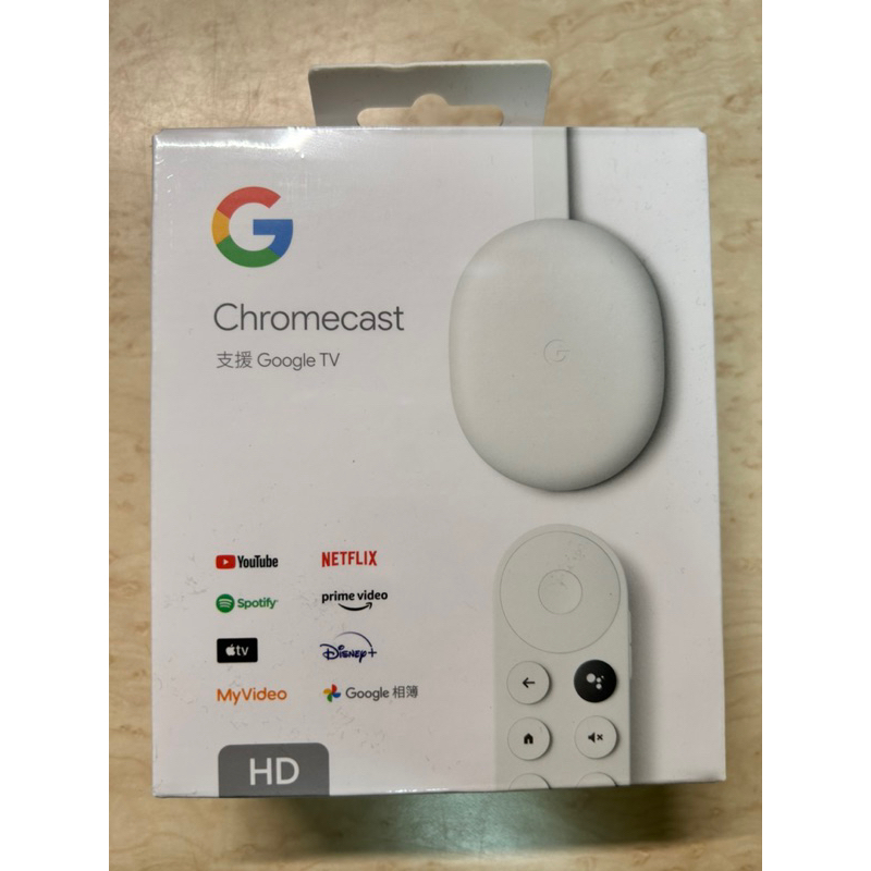 Google Chromecast 4代 支援 Google TV (HD) / 雪花白