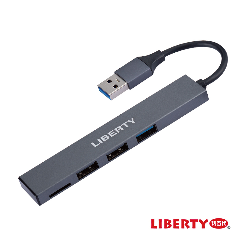 【利百代】LY-301A複合式USB 3.0 USB擴充器 TF/microSD讀卡 即插即用 集線器 讀卡機