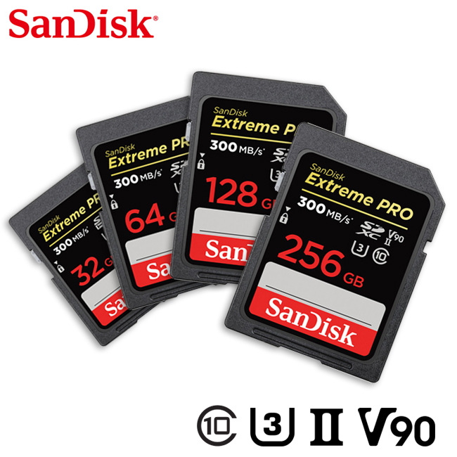 SANDISK 64G 128G 256G Extreme PRO SDXC UHS-II U3 V90 記憶卡