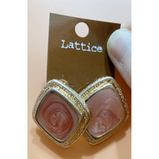日本Lattice 飾品 耳環 夾式耳環 全新