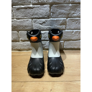 Polliwalks童鞋-Penguin 企鵝-兒童雨靴(黑色)