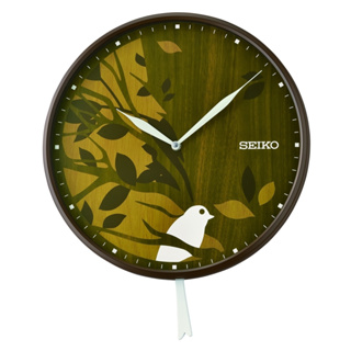 【SEIKO】日本 精工 SEIKO 鳥尾擺錘造型掛鐘 時鐘 QXC243 QXC243B 直徑約33cm (SK049