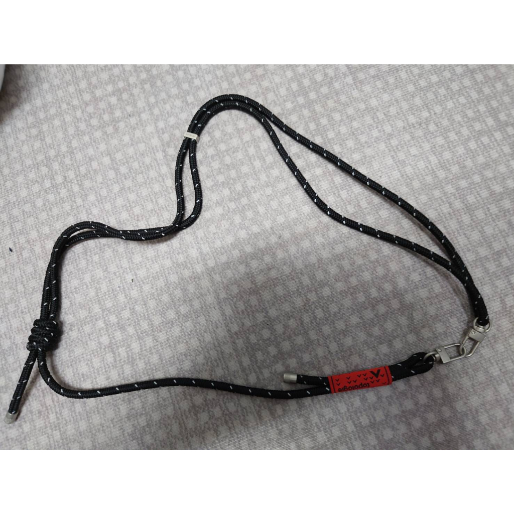 Topologie 6.0mm Rope 繩索背帶/反光黑【僅含背帶】手機掛繩 吊飾 二手