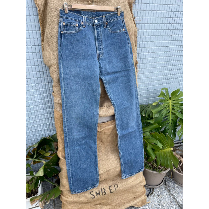 W30 高腰 美國製 501 牛仔褲 1996年製 二手 Levi's 男孩褲 Levis 二手牛仔褲 淺色系 經典款式