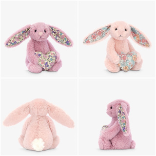 ‼️現貨‼️🇬🇧英國 正品 代購Jellycat♥️限量款 愛心 系列娃娃 兔兔 兔子 安撫娃娃 碎花 粉紫 粉紅 抱抱