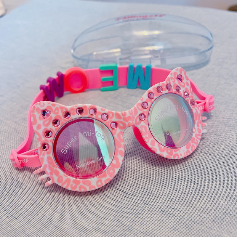 美國Bling2o造型蛙鏡喵系列-粉紅色