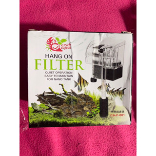 小螃蟹外掛迷你過濾器 280L/H 魚缸過濾器+ 外掛插卡棉 PF-60替換棉 濾網外掛過濾器 插卡棉 過濾棉