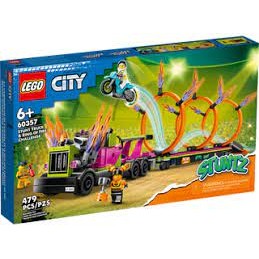 盒損特價 【臺中翔智積木】LEGO 樂高 城市系列 60357 特技卡車和火圈挑戰組
