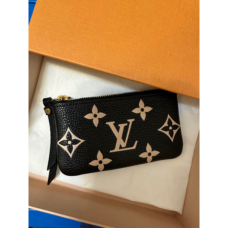 lv 雙色Monogram Empreinte皮革鑰匙零錢包