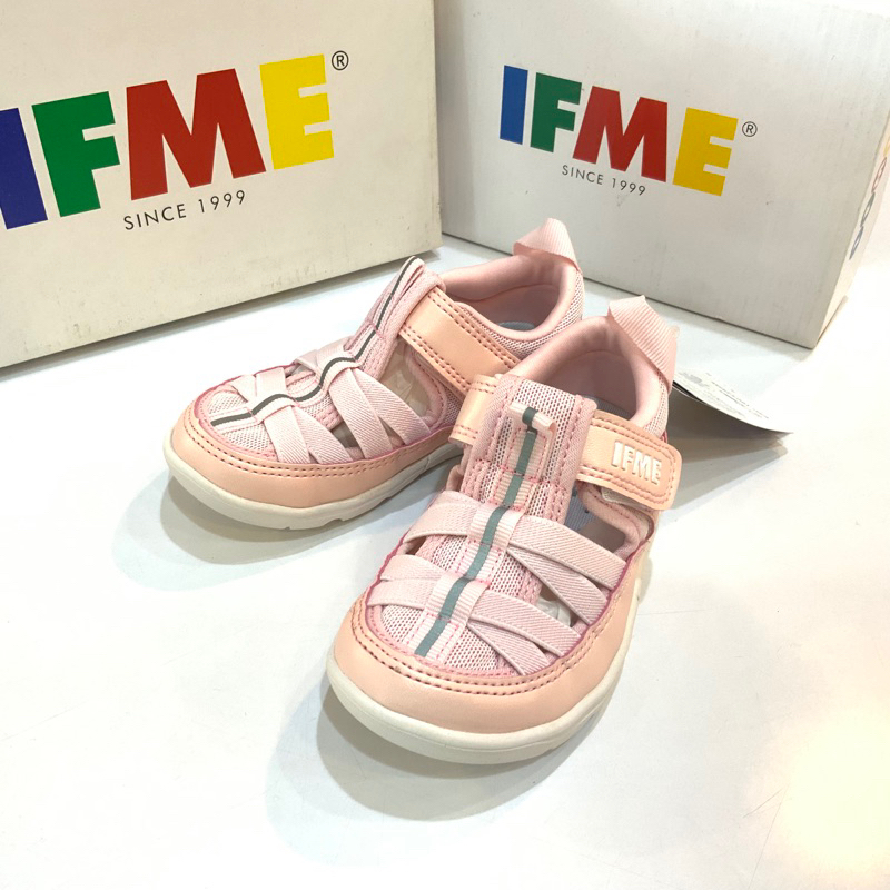 IFME 🌼 粉色反光條兒童水涼鞋