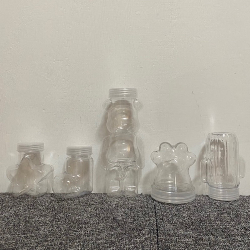 全新🙊 小ml空瓶 塑膠瓶 造型瓶 星星瓶 靴子瓶 小熊瓶 貓抓瓶 仙人掌瓶 南瓜瓶 薑餅人瓶 聖誕樹瓶 燈泡瓶 貓貓瓶