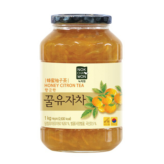 【首爾先生mrseoul】韓國 綠茶園 蜂蜜柚子茶 (黑蓋) 1KG 沖泡飲 果醬