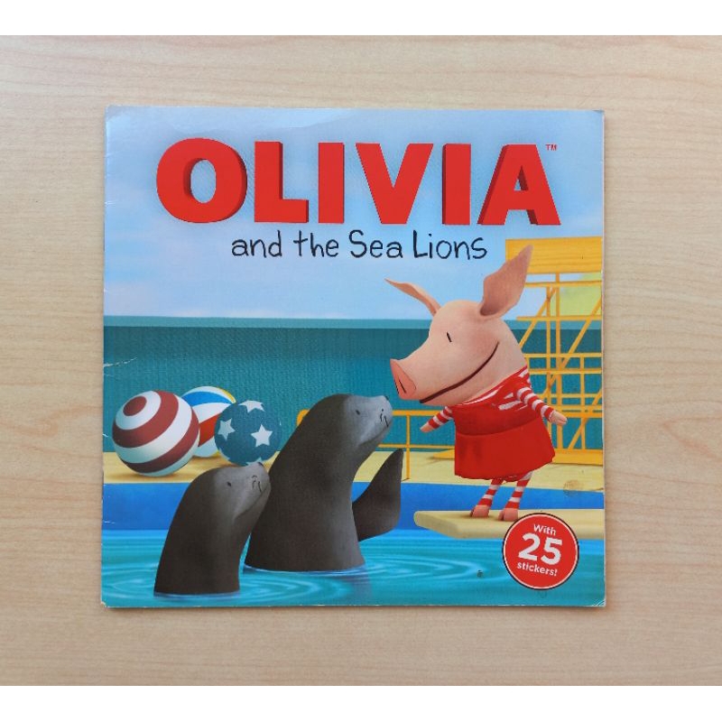 Olivia and the sea lions小豬奧莉薇貼紙繪本