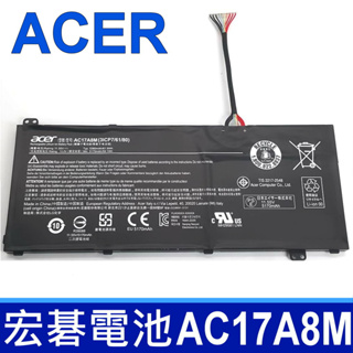 宏碁 ACER AC17A8M 3芯 原廠電池 TravelMate TMX3310-M TMX314-51-MG
