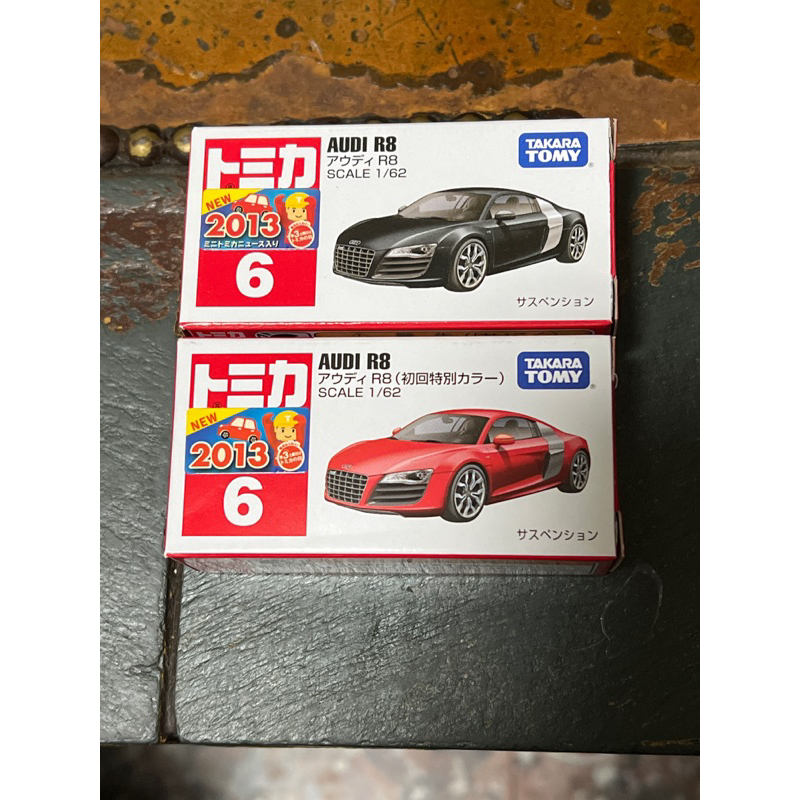 日版全新初回新車貼 多美 TOMICA 6 06 奧迪 R8 AUDI