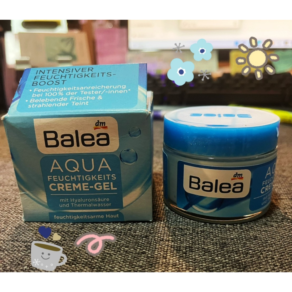 【現貨 效期:2025/6】德國Balea Aqua Crème-Gel藍藻精華24小時強效保濕水凝面霜50ml