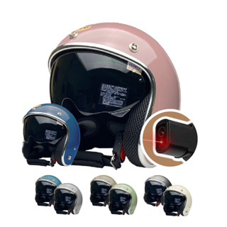 【 iMiniDV X4C 行車記錄器 EVO 銀邊 內墨鏡 復古 騎士帽 】安全帽 內建式 高清 記錄器 機車