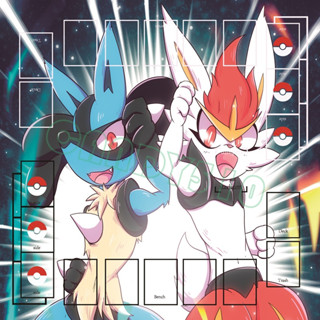 寶可夢 PTCG卡墊 歐卡利歐 閃焰王牌 雙人對戰墊 牌墊 桌墊 桌遊墊 60X60公分