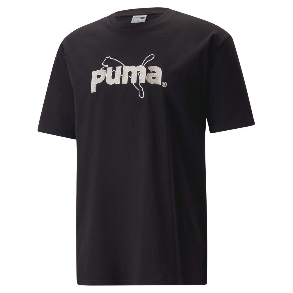 PUMA 短袖上衣 流行系列P.Team T恤 男 53825601 黑色