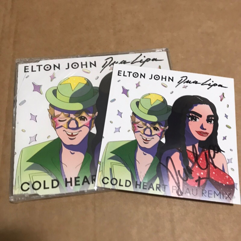 Dua Lipa 杜娃黎波 &amp; Elton John - Cold Heart 簽名單曲CD