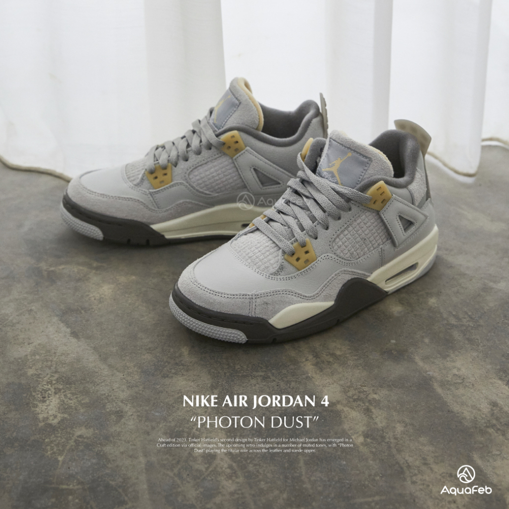 Nike Air Jordan 4 Retro Craft 大童 灰 麂皮 經典 喬丹 休閒鞋 DV2262-021