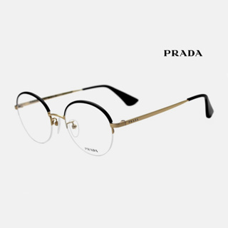 PRADA VPR58UV-D 普拉達品牌眼鏡｜小臉復古圓形半框眼鏡架 男生品牌眼鏡框【幸子眼鏡】