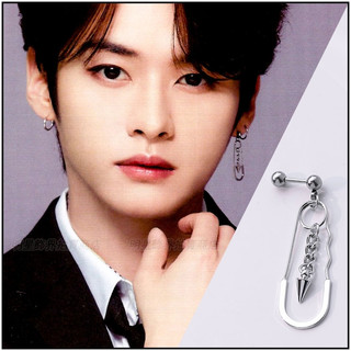🔺現貨🔺 韓國耳環 ASMAMA SKZ StrayKids Lee Know 李旻浩 同款流線紋別針耳環 耳夾式耳環