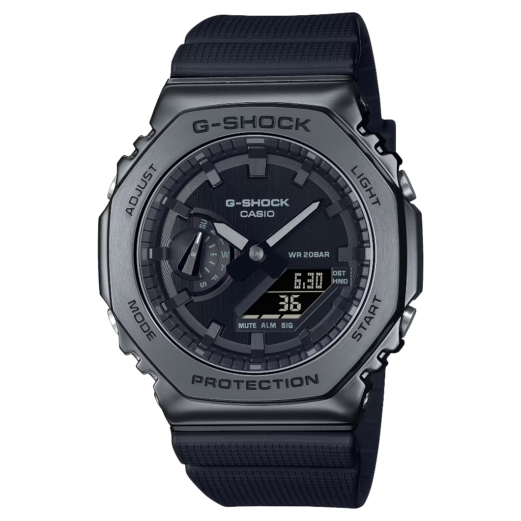 CASIO 卡西歐 G-SHOCK 八角形錶殼 雙顯 電子錶 (GM-2100BB-1A)