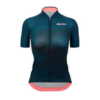 🔥全新公司貨🔥Santini 2023 DELTA漩渦 藍綠 女性短袖車衣 競賽貼身 低風阻/高透氣/抗UV 新上架