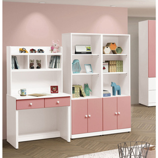 [昀楓傢俱]粉紅色、藍白書桌(Z553、544X)