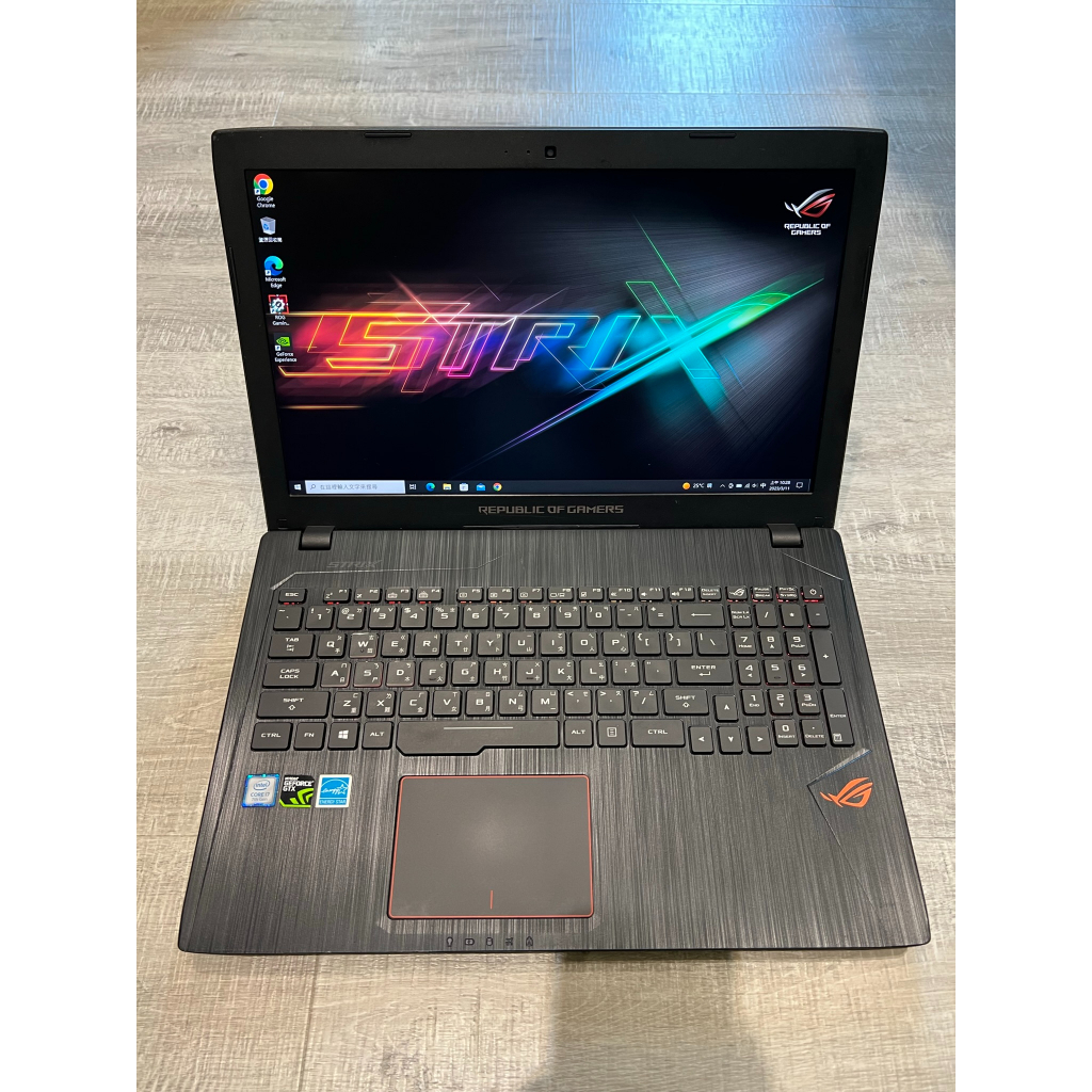 ASUS ROG 電競筆電 GL553VE I7-7700HQ 獨顯 GTX1050TI 二手筆電 遊戲筆電