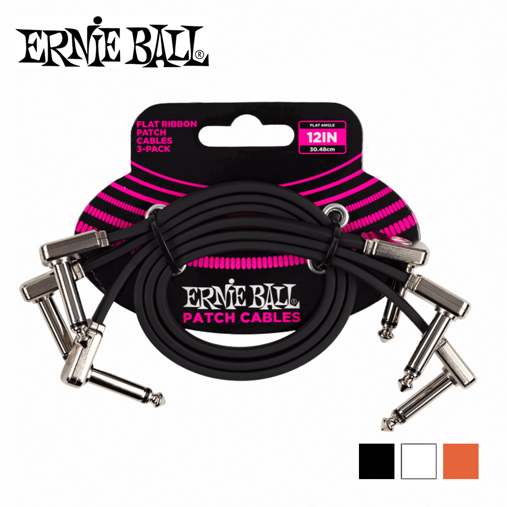 ERNIE BALL 12' Cable 3Pcs 短導線一組三條 30.48公分【敦煌樂器】