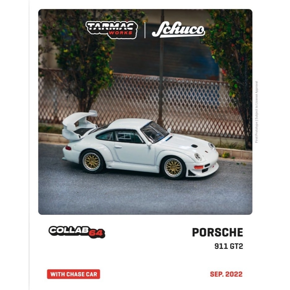 1/64 TARMAC WORKS 保時捷 rwb Porsche 911 GT2 白蛙