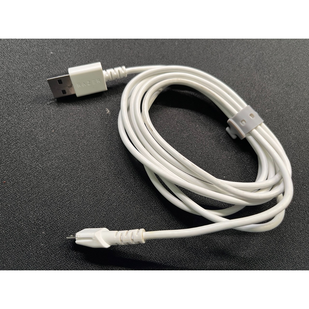 razer USB-A 轉 Micro-USB 轉接線 白色(Pro Click)
