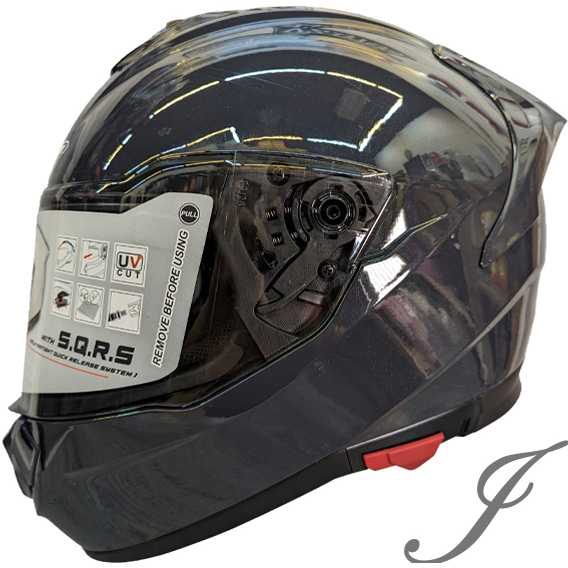 M2R F-7 素色 石曜黑 全罩安全帽 鴨尾擾流 眼鏡溝設計