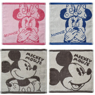 D【日本進口正品】 迪士尼 米奇 米妮 手帕 小方巾 毛巾 手巾