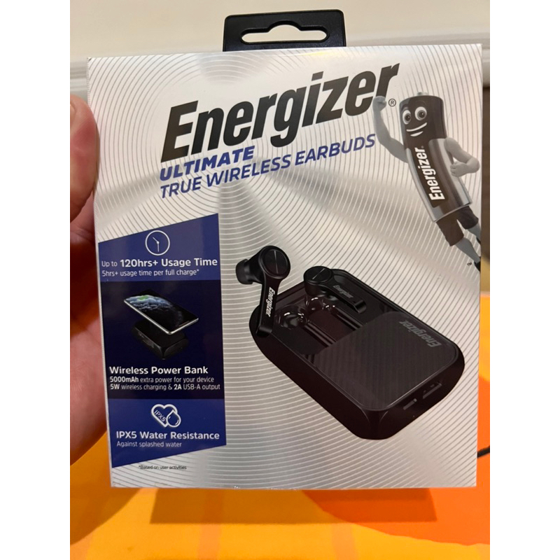 Energizer 勁量 UB5001 真無線藍牙耳機 同時也是行動電源和無線充電器