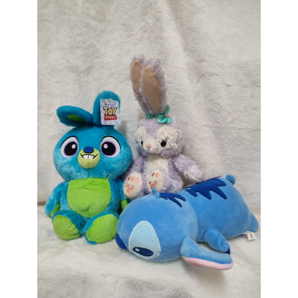 合售組合價-史黛拉兔子玩偶/趴姿史迪奇/玩具總動員藍色兔子娃娃玩偶