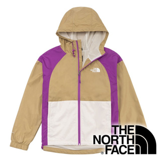 【THE NORTH FACE 美國】女防風快乾連帽外套『卡其/紫/白麻』NF0A81O1