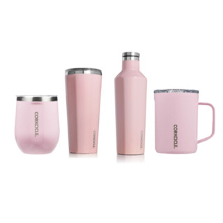 【美國CORKCICLE】三層真空易口瓶/咖啡杯/寬口杯/香檳杯-玫瑰石英粉《屋外生活》保溫保冰 隨行 戶外
