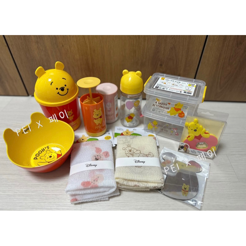 ［現貨在台🍯維尼專區🇰🇷韓國大創代購］迪士尼 Disney 小熊維尼 Pooh 跳跳虎 屹耳 小豬 護照套 洗澡巾 杯墊