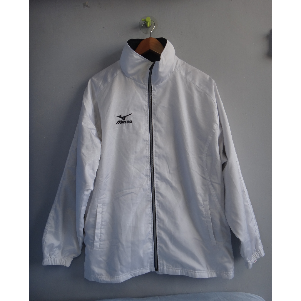 正品 MIZUNO 白色 發熱 防風夾克/外套 size: L