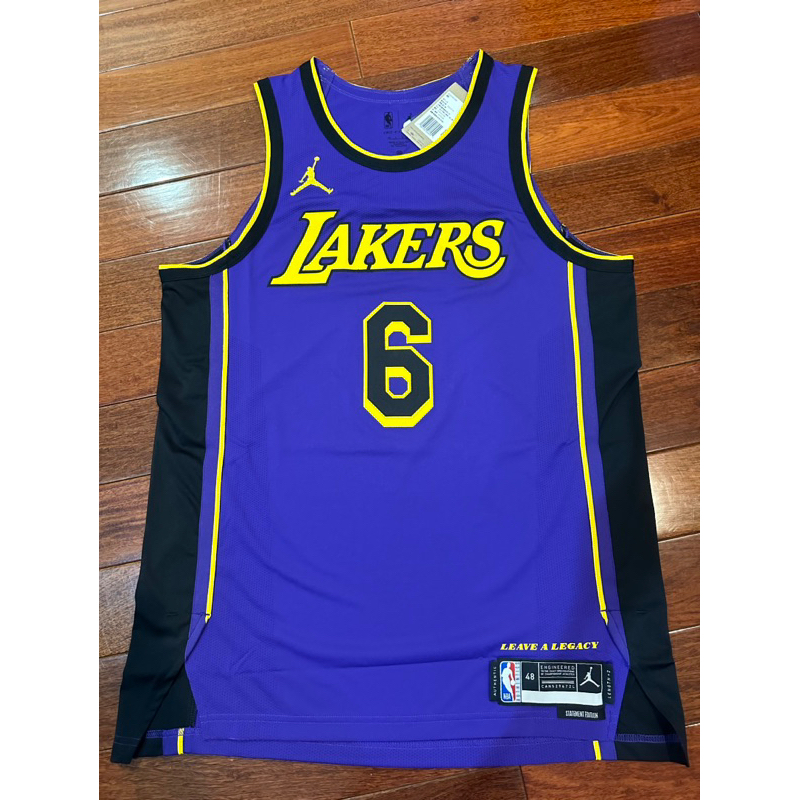 Jordan NBA 洛杉磯湖人隊Lebron James 6號 AU球員版 球衣 DQ01409-505