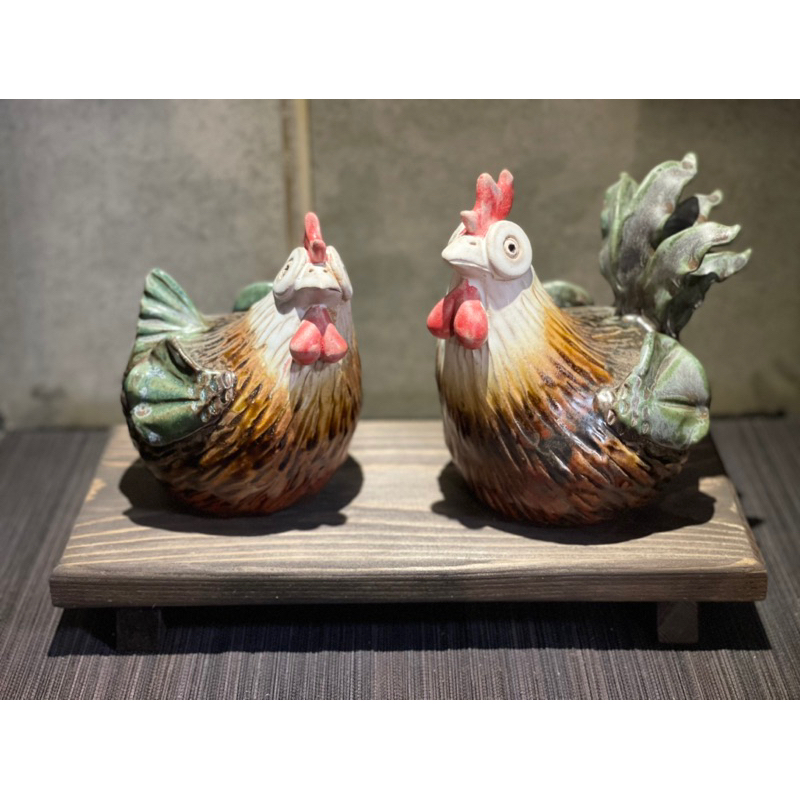 ［芸谷賞陶］淑美 手捏陶雞 雕塑藝術作品 售價4800