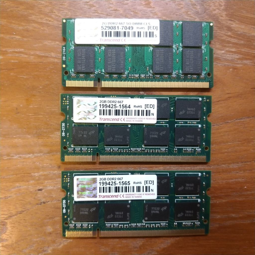 創見2GB 筆記型記憶體 DDR2記憶體 雙面記憶體 雙面顆記憶體 Macbook Pro Mac Mini 相容記憶體