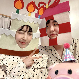 （現貨秒出）韓國ins不織布生日頭套/面罩 面具 帽子 裝扮道具/兒童寵物貓咪 小狗搞怪創意派對生日造型