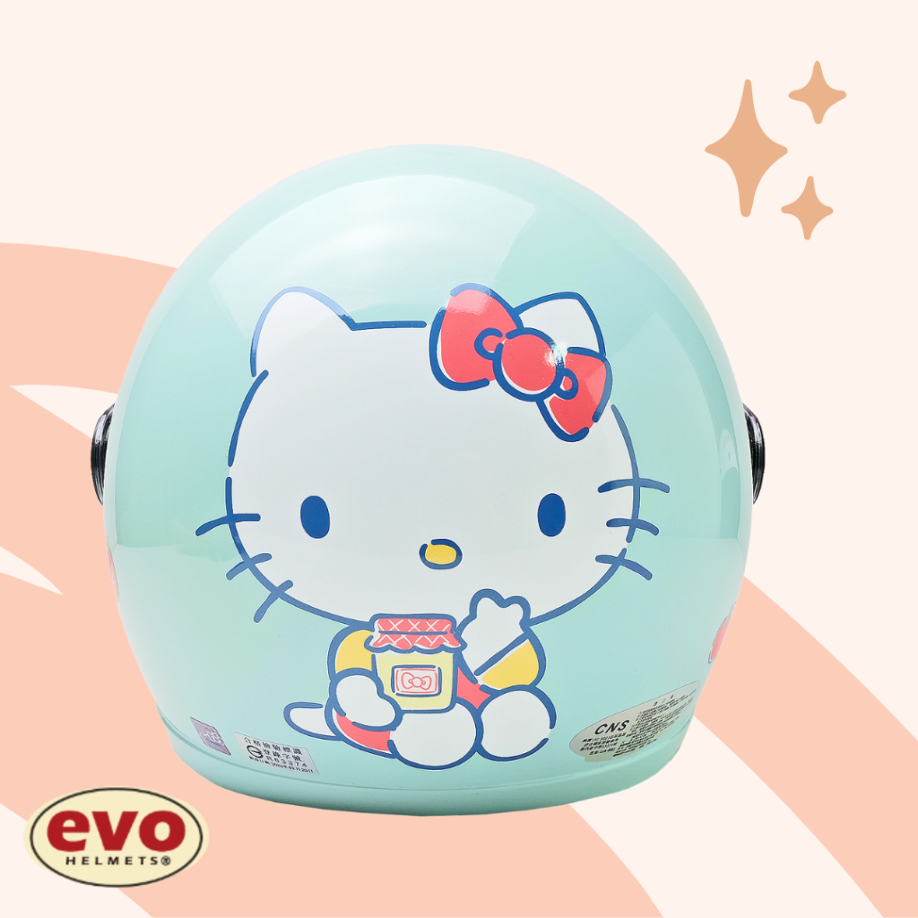 〖送報生安全帽〗智同 EVO HELLO  KITTY 安全帽｜大童 小童 兒童｜三麗鷗 凱蒂貓 ｜正版授權