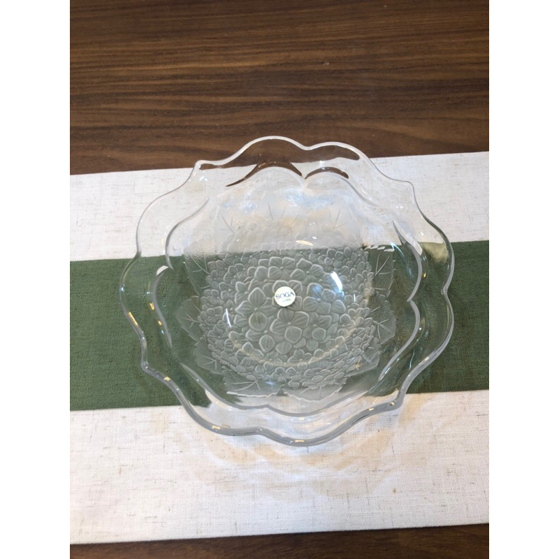 SOGA水果盤 蘋果水果盤 水果玻璃盤 透明藍