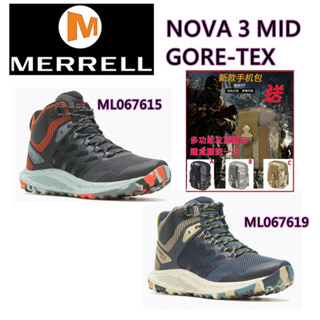 (高折扣+包包)2023美國MERRELL最新Nova 3 Mid GORE-TEX®防水登山鞋